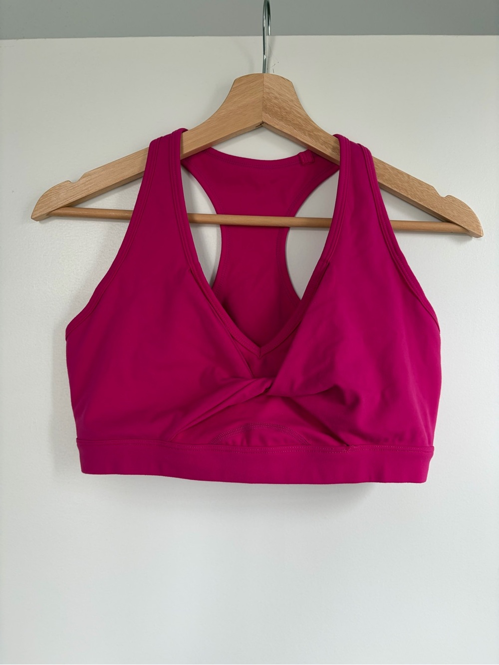 Magenta Racerback Sports Bra - Womens Supportive Activewear Size XL